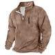 thumbnail image 2 of Blusa y camisa de manga larga con cuello alto para hombre, informal, con botones, manga larga, estampado vintage 3D, 2 of 8