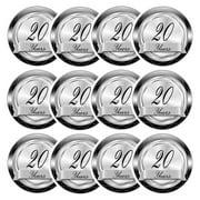 20 YEARS CLASSY BLACK DECO FETTI (24 PIECES/PKG) by Partypro
