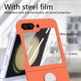 thumbnail image 6 of Dteck for Samsung Z Flip 5 Case, Shockproof Ring Stand Slim Full Body Case with Built-in Screen Protector Protective Hard Case for Samsung Galaxy Z Flip 5,Orange, 6 of 9