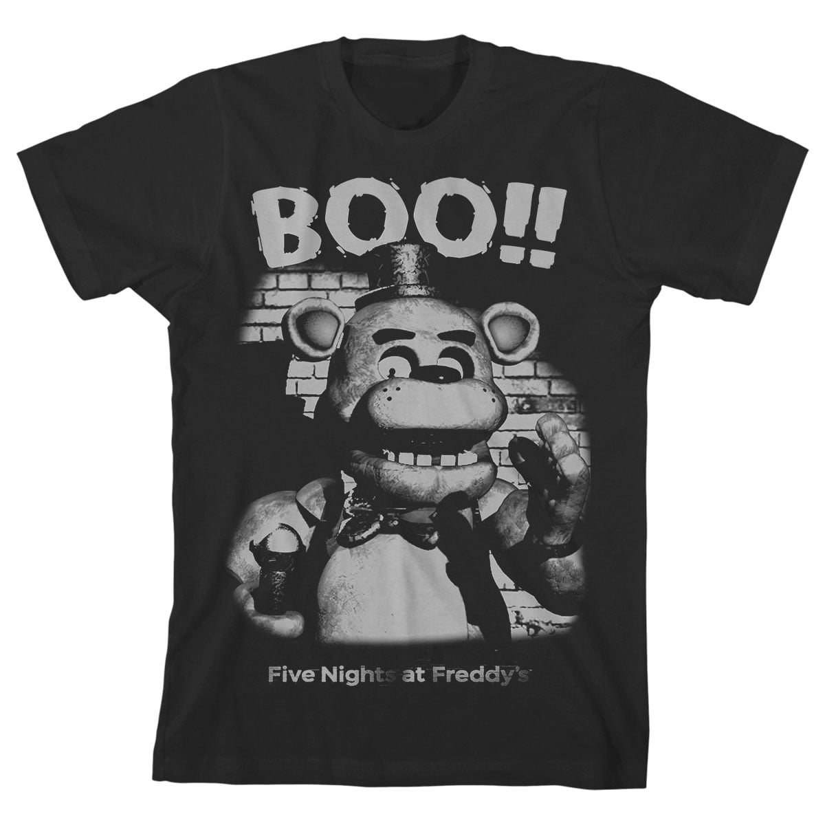 Five Nights at Freddy s Halloween Boo Boy s Black T-shirt-XL