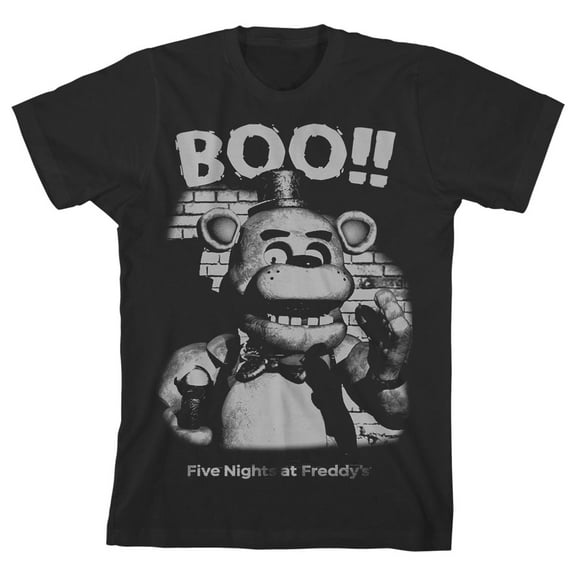 Five Nights at Freddy's Halloween Boo Boy's Black T-shirt-S