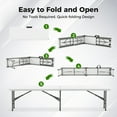 thumbnail image 6 of Gymax 2PCS 6 ft Plastic Folding Bench w/ 1320 LBS Capacity Handle & Lock For Outdoor White, 6 of 9
