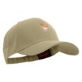 thumbnail image 5 of Cute Chucao Bird Embroidered Brushed Bull Denim Low Profile Cap - Khaki OSFM, 5 of 5
