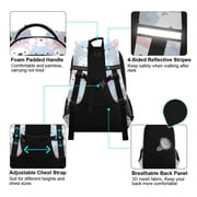 ALAZA Cartoon Cute Bear Face Backpack Elementary School Bag Bookbag Travel Rucksack