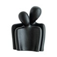 thumbnail image 2 of Estatua abstracta de pareja abrazándose, figura de cerámica, colección única de arte de recuerdo Negro, 2 of 9