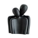 thumbnail image 2 of Estatua abstracta de pareja abrazándose, figura de cerámica, colección única de arte de recuerdo Negro, 2 of 9