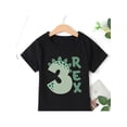 thumbnail image 1 of [Cotton T-Shirt] Cotton Boys' T-Shirt with Dinosaur 3rd Birthday Print | Comfortable Casual Round Neck Short Sleeve Top, everyday Youngsters's Tee | Fun Birthday Design, Soft Stretchy Material, 1 of 7