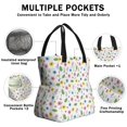 thumbnail image 3 of Pioneer Flower Floral Print Pattern Drawstring Lunch Bag Women - Drawstring Lunch Bag Insulated for Work Office - Stain-Resistant Large Lunchbags for Women with Multi-Pockets, 3 of 6