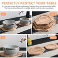 thumbnail image 5 of OFFIGAM Stone Bowl Mat with Wooden Base, Tableware Placemat for Kitchen and Home Use, 5 of 8