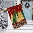 thumbnail image 6 of Merry Christmas House Flag, Christmas Trees Flag 28x40 Double Sided Red Outdoor Decorations, Winter Trees Holiday Decor Welcome Burlap House Flag Rustic Outdoor Farmhouse Xmas for Porch, 6 of 6