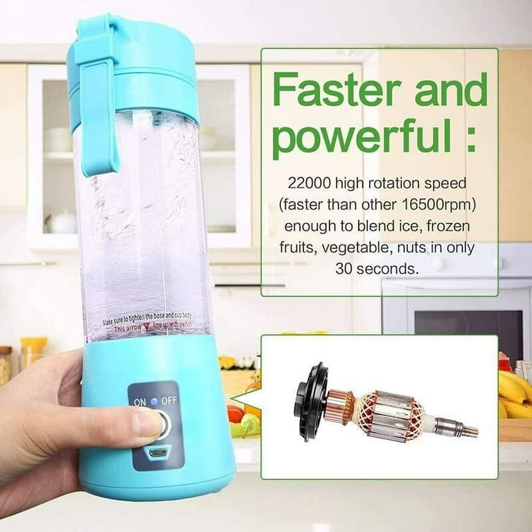 1 Piece Wireless Portable Blender Smoothies Personal Blender Mini Shakes  Juicer Cup USB Rechargeable.