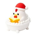 thumbnail image 4 of Christmas Hat Chicken Bathroom Bubble Night Light Cute Christmas Chicken3D Reading Book Lamp Resin Decor for Readers, Bedroom Study Room Home Decor Christmas Decorations Gifts, 4 of 9