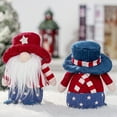 thumbnail image 3 of Clearance!4th of July Gnome Plush Elf Decorations,Gnome Independence day Decor,American Stars and Stripes Scandinavian Tomte Gnomes Decorations for Home Table Tiered Tray Ornaments 7x5x3inch, 3 of 6