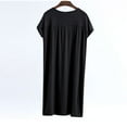 thumbnail image 4 of Besolor Chemises de Nuit Grande Taille pour Femmes Été Confortables à Manches Courtes Col Ras du Cou Vêtements de Nuit Chemises de Sommeil Robe de Nuit, 4 of 5