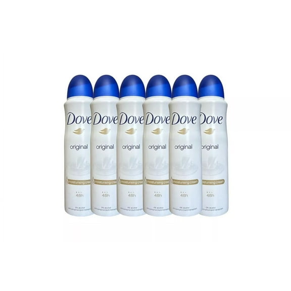 6 Pack Dove Spray Original Anti-Perspirant Spray Deodorant 150ml (5.07oz)