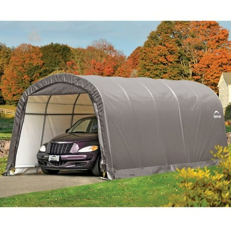Shelterlogic Garage-in-a-Box 12' x 20' x 8' RoundTop Instant Garage, Gray