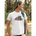 thumbnail image 2 of Raccoon Laying Down T-Shirt Men -Image by Shutterstock, Male 4X-Large, 2 of 4