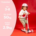 thumbnail image 2 of Y-Volution Kiwi à Glissière / Trottinette à Trois Roues pour Enfants avec Roues LED pour Enfants de 3+ Ans (Rose), 2 of 8