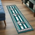 thumbnail image 3 of Runner Rug 2'x6', Teal Blue Anchor Washable Non-Slip Hallway Runner Rugs, Nautical Summer Beach Coastal Ocean Bedside Rugs Floor Mats Carpet Runners for Kitchen Bathroom Laundry Room, 3 of 8