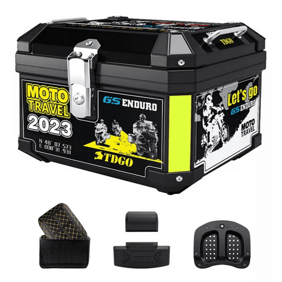 Yeacher Motorcycle trunk 45L large capacity trunk Scooter electric car trunk Large general non-aluminum alloy