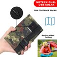 thumbnail image 4 of Amerteer 20W Outdoor Travel Portable Solar Power Supply 5V Wild Foldable Charging Panel Waterproof Polysilicon Cell Charging Board With USB Interface For Phone/Flashlight/Ipad/Fan-Camouflage, 4 of 7