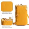 thumbnail image 3 of Bolso bandolera pequeño para mujer, monedero para teléfono móvil, cartera, tarjetero, bolsillo de viaje, monedero pequeño para teléfono móvilamarillo:;:;, 3 of 6
