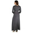 thumbnail image 3 of 24seven Comfort Apparel V-Neck Long Sleeve Maternity Maxi Dress, 3 of 4