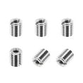thumbnail image 1 of Adaptateurs de Filetage Manchon Réducteur Écrou, 6 Pcs M8x1.25 Mâle à M4x0.7 Femelle Insert de Réparation Vis Réducteur Conversion 303 Acier Inoxydable Attache 10mm, 1 of 7