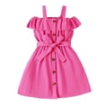 thumbnail image 1 of WEAIXIMIUNG Robes pour Petites Filles Taille 6X Robe Sans Manches pour Fête Dansante Vêtements, 1 of 6