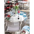 thumbnail image 4 of Outdoor Tablecloth with Umbrella Hole and Zipper, Blue Snowman Christmas Round Table Cloth 54 Inch Waterproof Tablecloth, Xmas Snowflake Birds Berry Winter Picnic Table Cover for Patio Camping, 4 of 7