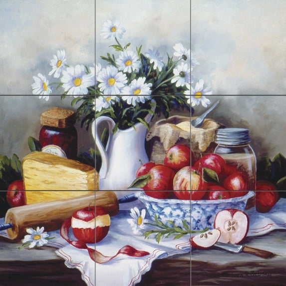 Tile Mural Kitchen Backsplash - Summer Still Life - by Barbara Felisky