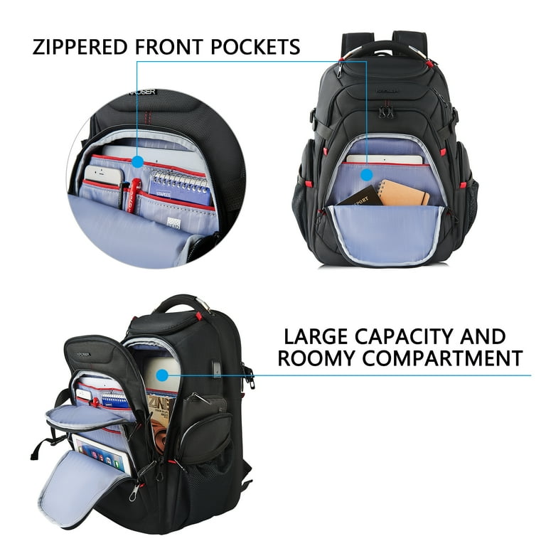 KROSER Laptop Bag XXL Laptop Briefcase Fits Up To 18 Inch Laptop Water-Repellent Gaming Computer Bag Shoulder Bag