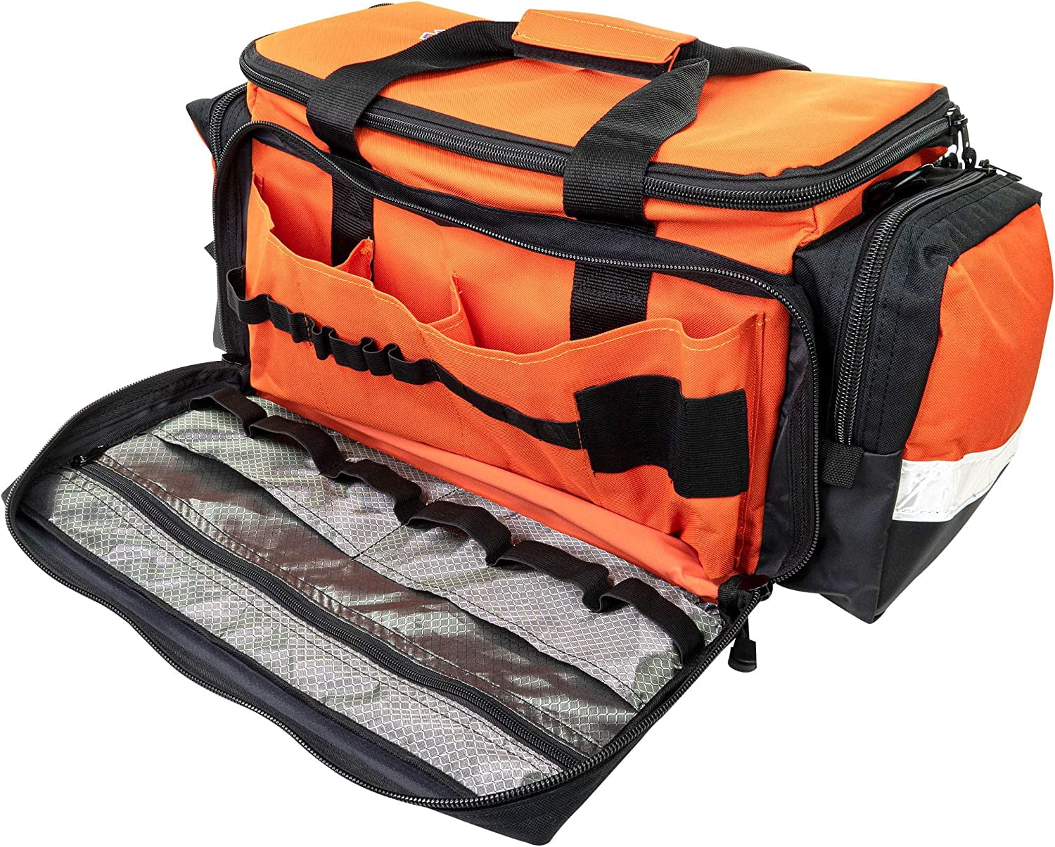 LINE2design Trauma Kit First Aid Fully Stocked EMS Supply Responder Bag - Orange