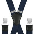 thumbnail image 6 of FEDPOP Mens Suspenders with Clips Heavy Duty for Jeans Men's Braces Strong Metal Clips X-Back Blue Straps, 6 of 8