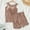 Khaki, variant on TEVEQ Womens Pajamas Set Casual Sleepwear Soft Pj Sets Tank Top Tank Top with Built In Bra and Shorts Loungewear for Summer,Lounge Sets for Women Summer Casual Summer Loose Strap Chest Pad