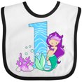 thumbnail image 3 of Inktastic First Birthday Mermaid Girls Baby Bib, 3 of 4