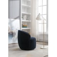 thumbnail image 6 of Swivel Barrel Chair, Modern Accent Sofa Chair, Teddy Fabric Club 360 Degree Swivel Chair, Small Leisure Armchair for Nursery Living Room Hotel Bedroom Office Lounge, Dark Blue, 6 of 7