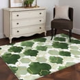 thumbnail image 5 of 4x6 Washable Area Rug, Sage Green Moroccan Non-Slip Rectangle Rug for Living Room Office, Abstract Gradient Gold Green Geometric Indoor Accent Floor Mat for Home Decor, 5 of 9