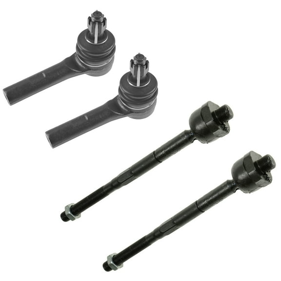 TRQ Front Inner and Outer Tie Rod Set Fits Select 2004-2005 Chevrolet Colorado GMC Canyon