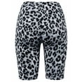 thumbnail image 3 of A2Y Women's Brushed Microfiber Leopard Print Biker Bermuda Shorts Tan Grey 3XL, 3 of 3