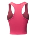 thumbnail image 3 of A2Y Women's Basic Cotton Casual Scoop Neck Cropped Racerback Tank Tops Fuchsia S, 3 of 5