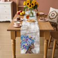 thumbnail image 2 of Black African Women Table Runner 70 Inches, Spring Floral Butterfly Vintage Bed Runner Dresser Scarves Tabletop for Indoor Outdoor Parties/Ceremony/Banquet, 13" x 70", 2 of 8