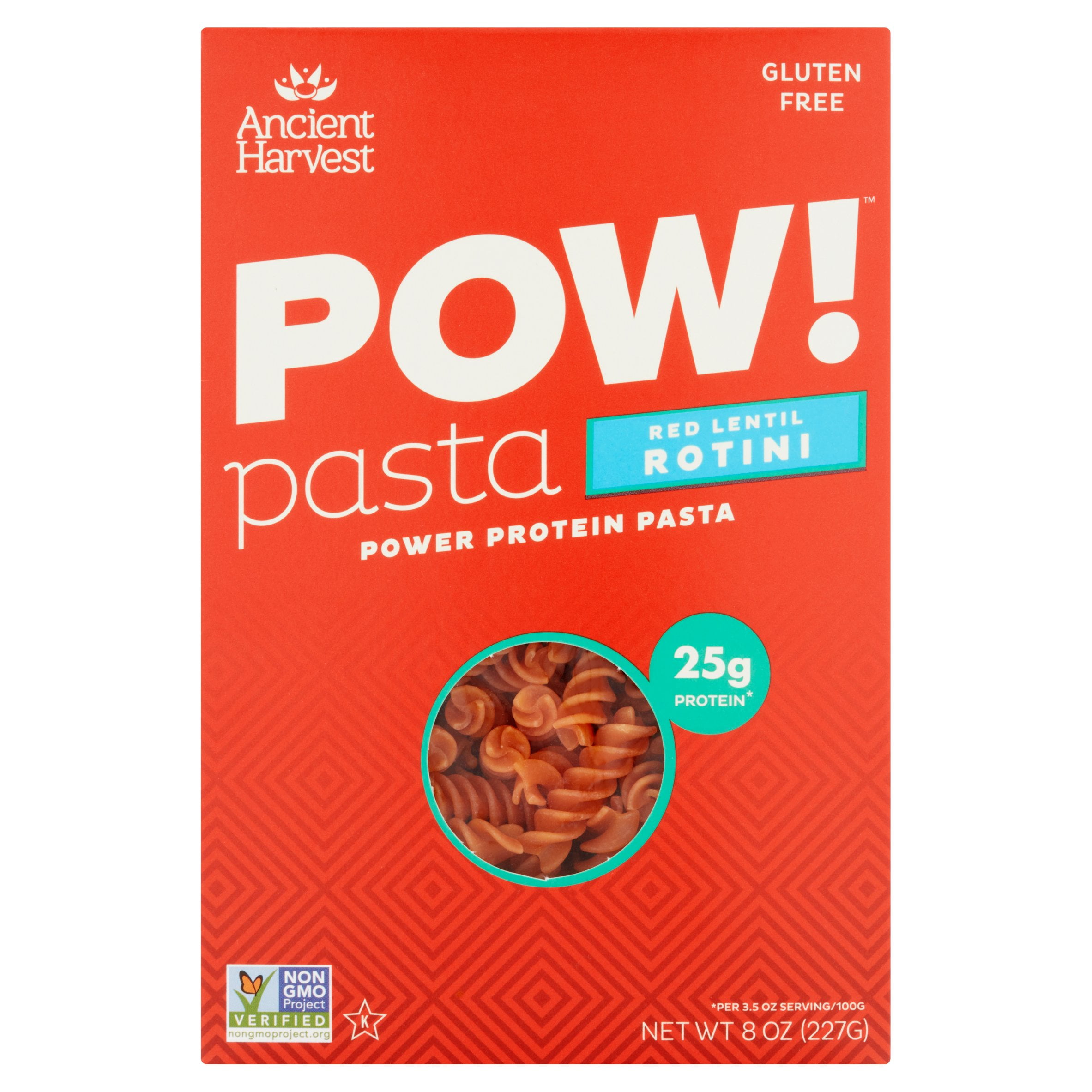 Ancient Harvest Pow! Red Lentil Rotini Pasta, 8 oz, 6 Pack by Ancient Harvest