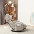 thumbnail image 6 of DUOSONG Adjustable Head And Waist, Game Chair, Lounge Chair In The Living Room, 360 Degree Rotatable Sofa Chair,Rotatable Seat Leisure Chair Deck Chair Gray Metal Chairs & Accent Seating, 6 of 11