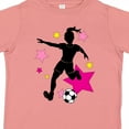 thumbnail image 4 of Inktastic Girl Playing Soccer- Pink and Yellow Stars Girls Toddler T-Shirt, 4 of 5