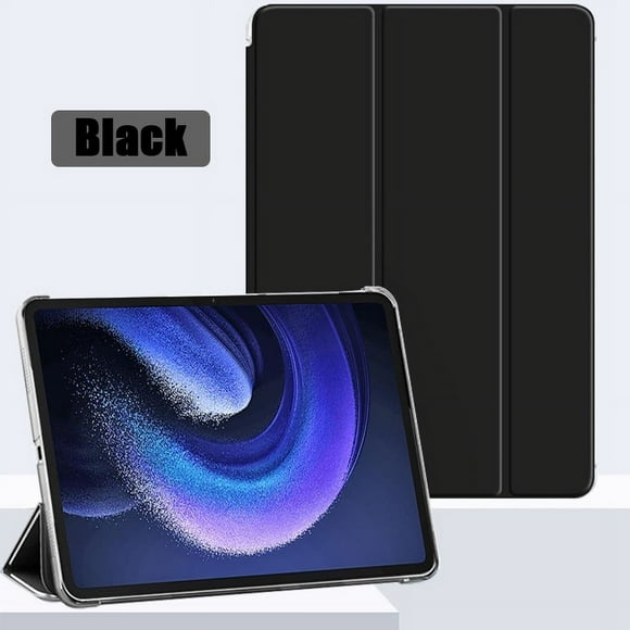 Case for the Xiaomi Pad 5 Pro Transparent back case The Xiaomi Pad 6 Pro can stand up sleep wake protection tablet cover Black For Mi Pad 5