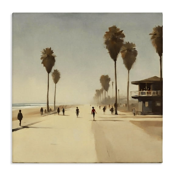 Stupell Industries Coastal Tropical Beachside Track Canvas Art, 17 x 17, by Noah Bay