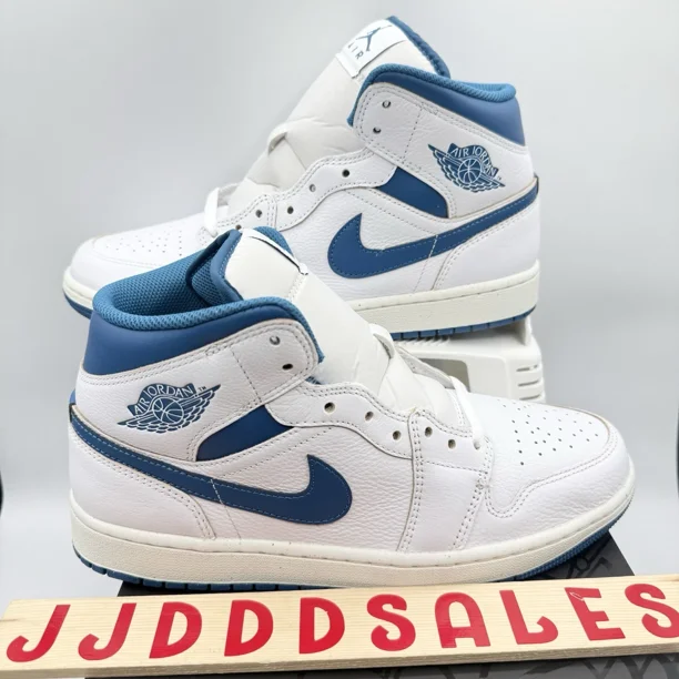 N I-K-E A i r-Jor-dan 1 Mid SE Industrial Blue White Shoes FN5215-141 Men's Sz 13 NEW