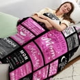thumbnail image 3 of LHSHID Best Mom Ever Gifts Blanket for Mom Birthday Gifts for Mom from Daughter Son I Love You Mom Gifts Letter Warm Soft Throw Blanket Mama on Mothers Day 60x80in, 3 of 6