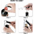 thumbnail image 3 of 3 Pieces Generic Corkscrews, Waiters and Bartender Bottle Openers 3 in 1 Stainless Steel Set, Bottle Opener with Serrated Foil Cutter Limonadier Foil Cutter Black (3 pcs), 3 of 5